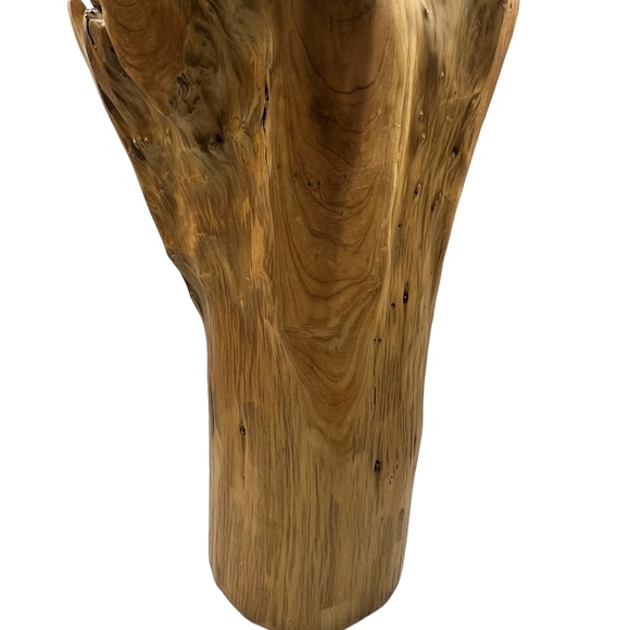 Hand Carved Wooden Vase Birdseye Maple Burl Wood Tree Stump Natural Juniper JK - Picture 4 of 8